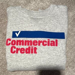 EUC Champion Brand Commercial Credit Sweatshirt, Gray, 50-50% Cotn-Poly, Medium